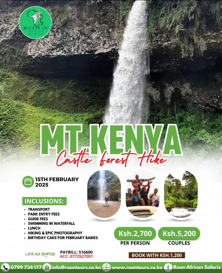 _alkaloid___'s tweet photo. Naomba 100 rts kwa hii post niende Mount Kenya jameni na Roan , Valentines.Ata hii mtaninyima kweli pals.Let's HIKE with ROAN  African Safaris, Mount Kenya is the place to be ama namna gani fellow Bigwigs .Contact us through our number on the advert na tujibambe .Fare ni sare 🤗 https://t.co/m4AP4SMVk5