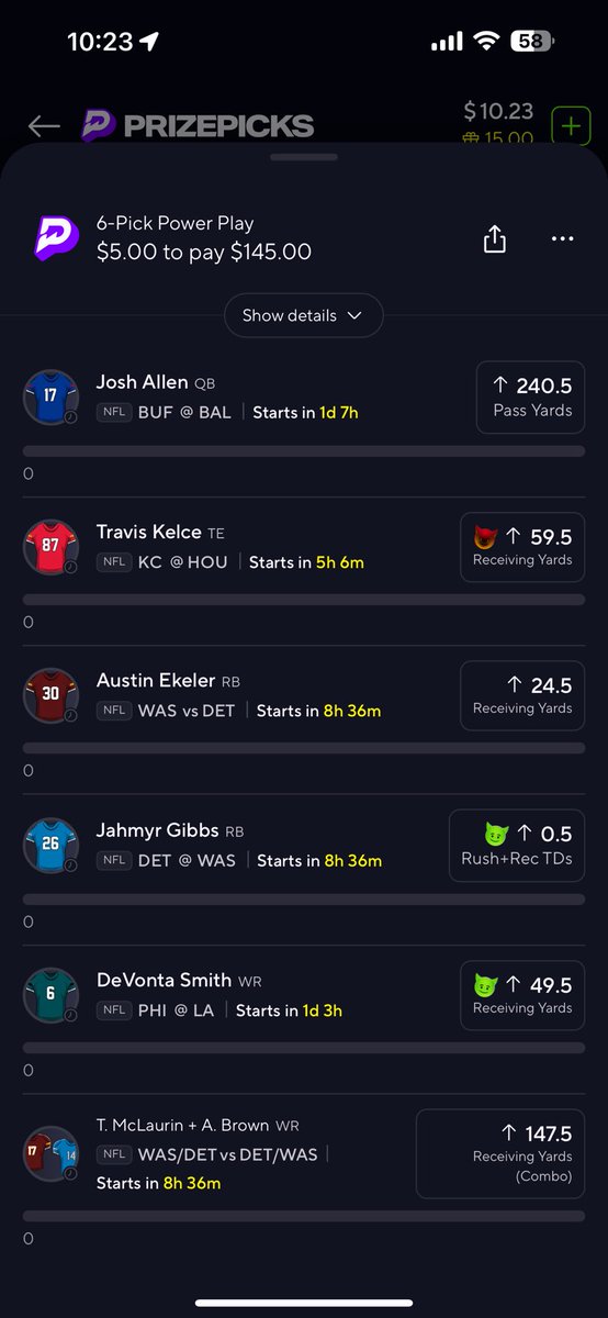 drewben32's tweet photo. @TheActualCC @PrizePicks Good luck to everyone! https://t.co/P0CFh37uZp