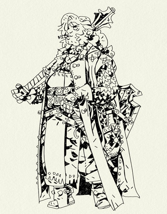 I'm very much looking forward to playing Bonnie Deepthane, dwarven cleric of Marthammor Duin. 
#ttrpg #dnd #dndart #art #illustration #fantasy #dwarf #cleric #comics #forgottenrealms
