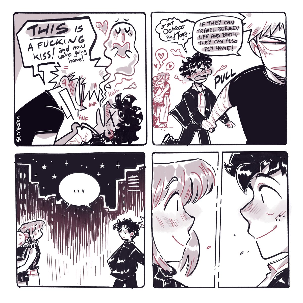 maryluissart's tweet photo. I want to talk to you_11 End 🥦 #mha431 
Thank you for all your nice comments &amp; love ;; 🧡💚🩷💛
PDF ➡️ https://t.co/yXsumUYcOG https://t.co/8djgdHGGEs