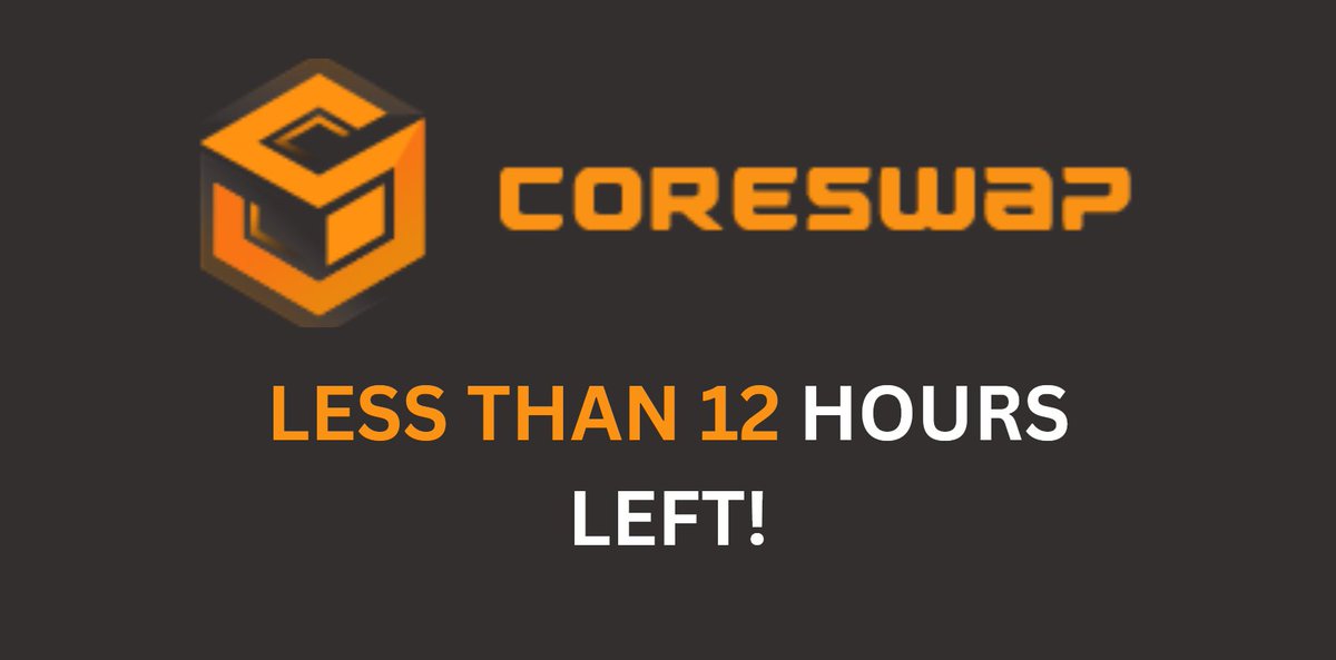 core_swapAI's tweet image. 🥳 Less than 12 Hours to $CSWAP Public Round!

📅 Date: 19/01/2025 14:00 (UTC)-22/01/2025 14:00 (UTC)
🟧 Minimum Buy: 10 CORE
🟧 Maximum Buy: 5000 CORE
Buy here: gempad.app/presale/0xa108…
📌 Venue: Gempad 

Website: coreswap.exchange

The New Era of AI Agents on #CORE 🤖