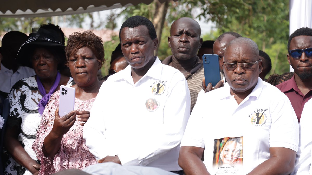 HakiKNCHR's tweet image. Heartfelt moments from the graveside as we bid a final farewell to the late Roseline Odede, HSC. Her legacy of justice, compassion and unwavering service will forever inspire us.