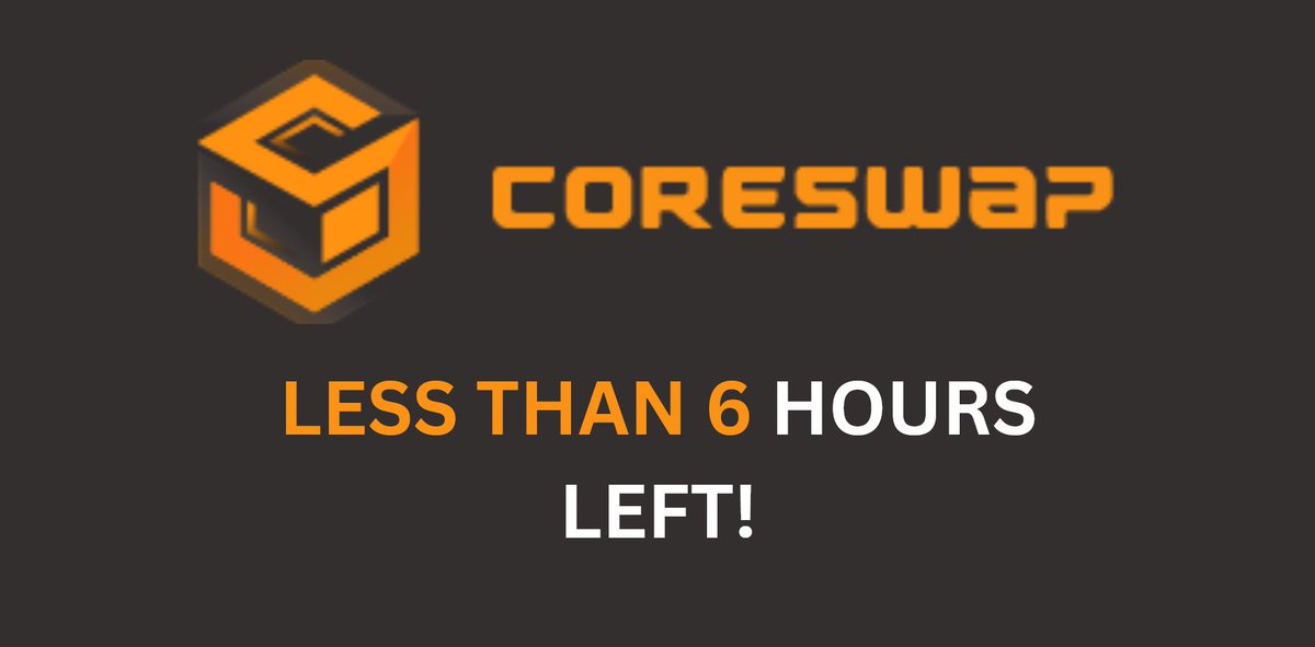 core_swapAI's tweet image. 🥳 Less than 6 Hours to $CSWAP Public Round!

📅 Date: 19/01/2025 14:00 (UTC)-22/01/2025 14:00 (UTC)
🟧 Minimum Buy: 10 CORE
🟧 Maximum Buy: 5000 CORE
Buy here: gempad.app/presale/0xa108…
📌 Venue: Gempad

Docs: coreswap-3.gitbook.io/coreswap

The New Era of AI Agents on #CORE 🤖