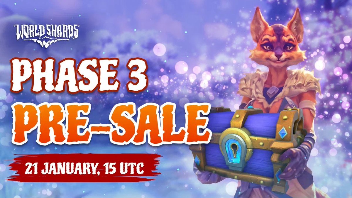 WorldShardsGame's tweet image. Phase 3 is almost here, and we’re kicking things off with the Phase 3 Pre-Sale featuring an incredible lootbox on 21 January, 15 UTC!🔥
👉 openloot.com/sales/worldsha…

This lootbox is packed with all kinds of Founder&apos;s and Additional Islands, plus some Artifacts in different rarities…