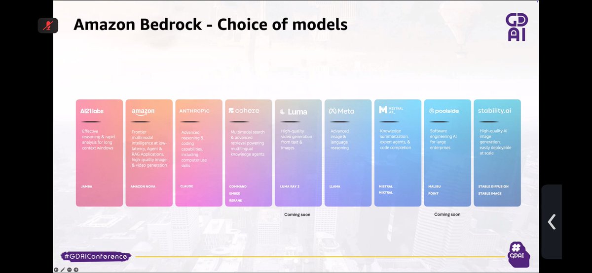DataGlobalHub's tweet photo. Global Data &amp; AI Virtual Tech Conference

Are you planning to build the next generative AI ,If yes then you’ve got to be here .Bunny Kaushik is sharing fabulous insights on “Building and Scaling Generative Al Applications: Generative Al with Amazon Bedrock” .
#GDAI #Dataglobalhub https://t.co/XwpFqFNRkR