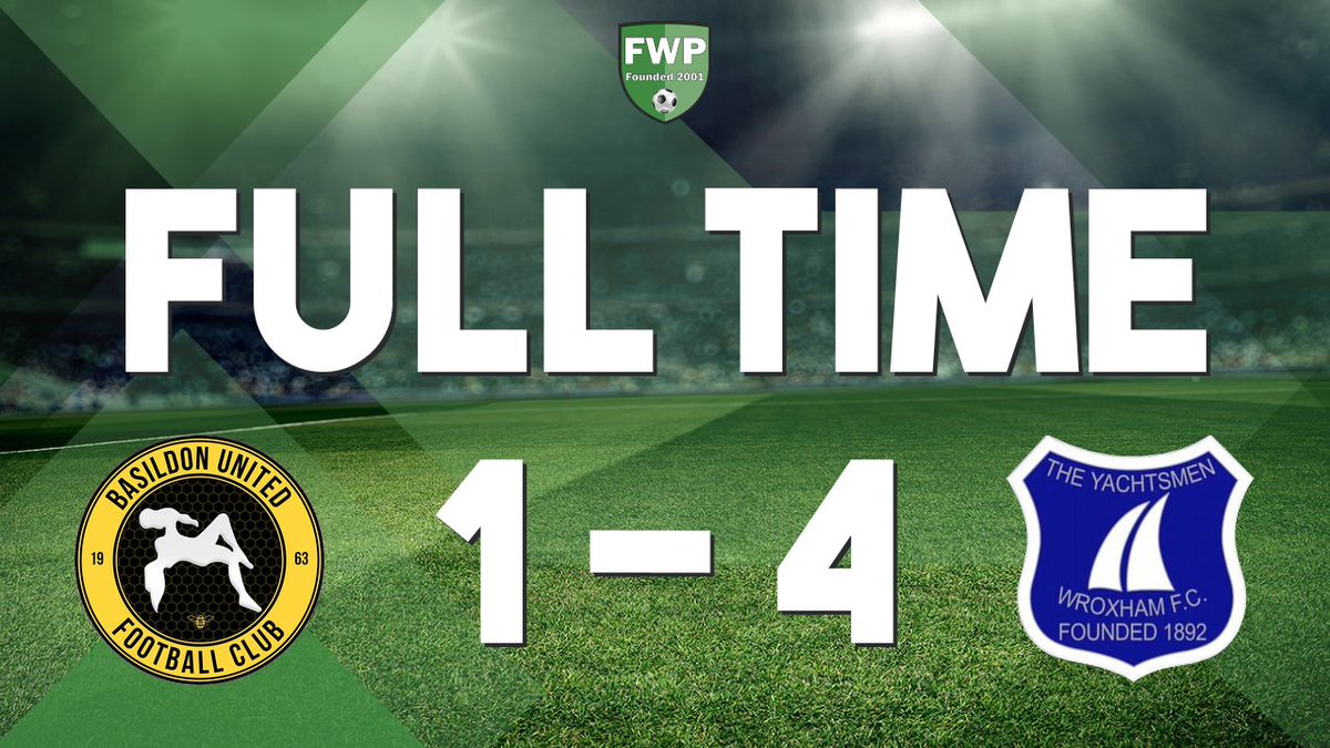 FULL-TIME: Basildon United 1-4 Wroxham #IsthmianLeague fwp.co/2AcWa7