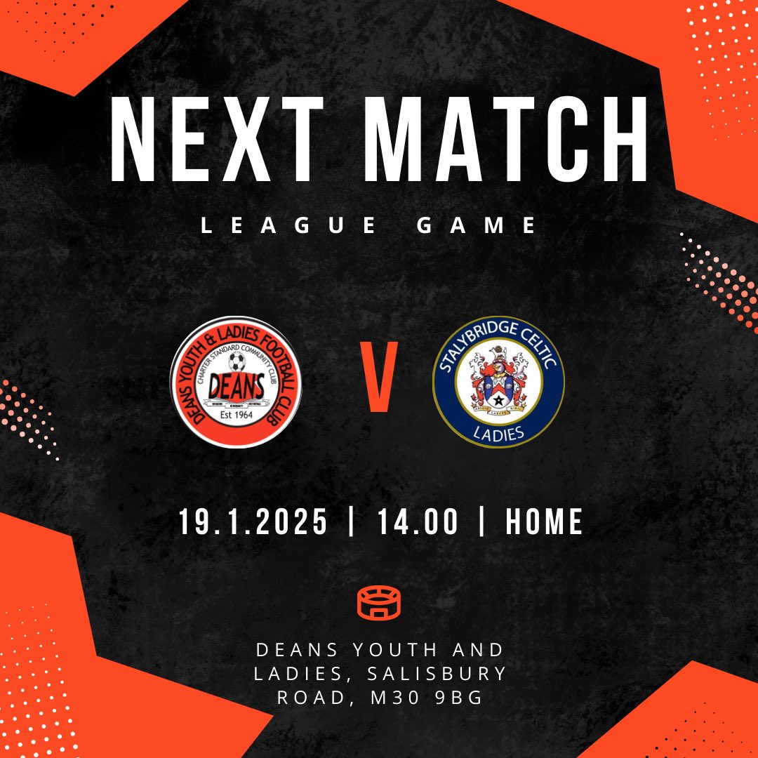 DeansLadiesFC's tweet photo. We are finally back! 🥳
Tomorrow the ladies are looking forward to welcoming @StalyCelticFC tomorrow in the @GMWFL2011 
⚽️🧡 https://t.co/JYl1hw7D4P
