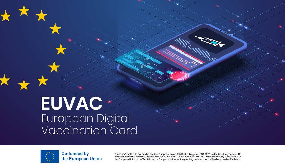 eHealthcy's tweet image. Ευρωπαϊκή Ψηφιακή Κάρτα Εμβολιασμού #EUVAC στις υπηρεσίες #MyHealth@EU

👉 Οι Ευρωπαίοι πολίτες θα έχουν τη δυνατότητα να συλλέγουν και να έχουν πρόσβαση σε αξιόπιστες πληροφορίες, επικυρωμένες από ειδικευμένους επαγγελματίες υγείας, σχετικά με το ιστορικό εμβολιασμού τους.…