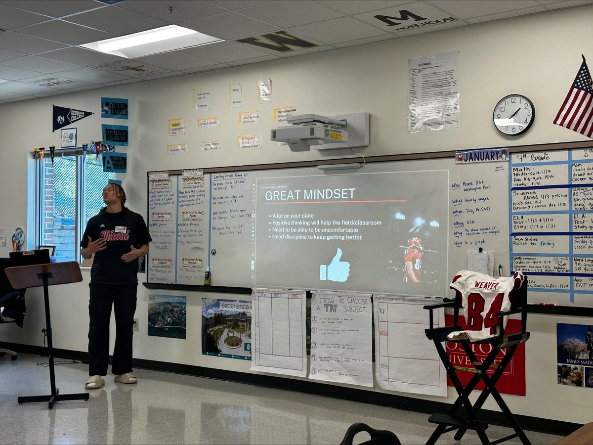 Had an amazing time going back to my middle school and speaking to the youth! It was truly a special experience! Thank you Crabapple Middle School and Mrs. Nelms for the opportunity <a href="/MiamiOHFootball/">Miami Football</a>