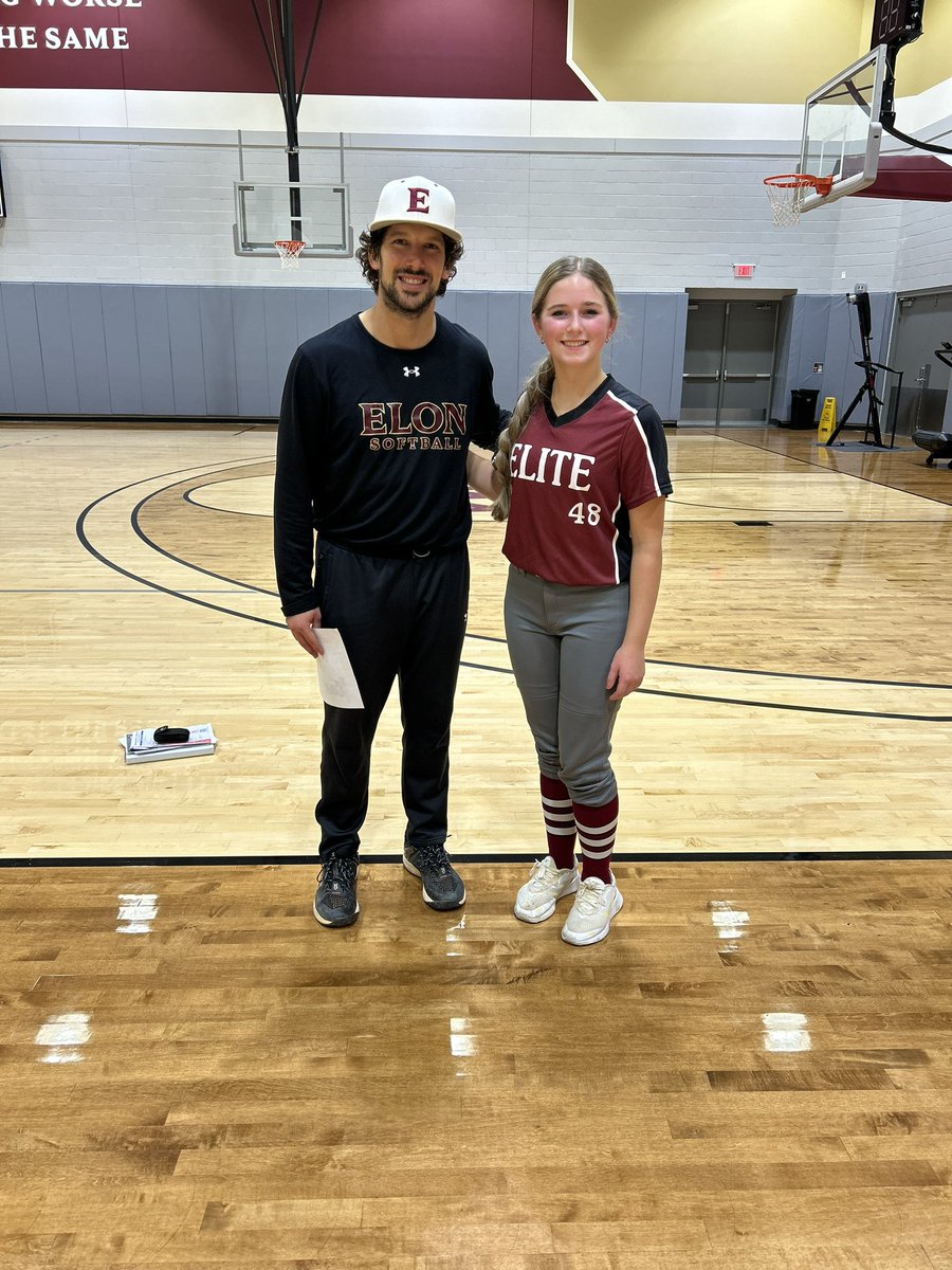 KaylinGooch's tweet photo. Had a great time at my second camp of the day at Elon! @CoachSophDevesa @ElonSoftball @NCEliteTriangle https://t.co/GTTM7suLoT