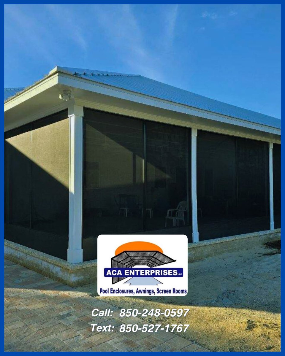 AcaRooms's tweet image. 🌞 Plan Ahead for Spring 2025! 🌼

💡 Why Choose ACA Screen Rooms?

✔️ High-quality materials &amp;amp; craftsmanship
✔️ Innovative solutions like Clearview screens
✔️ Professional service tailored to your needs

Don’t wait—beat the rush and secure your spot! #Hey30A #FinancingAvailable