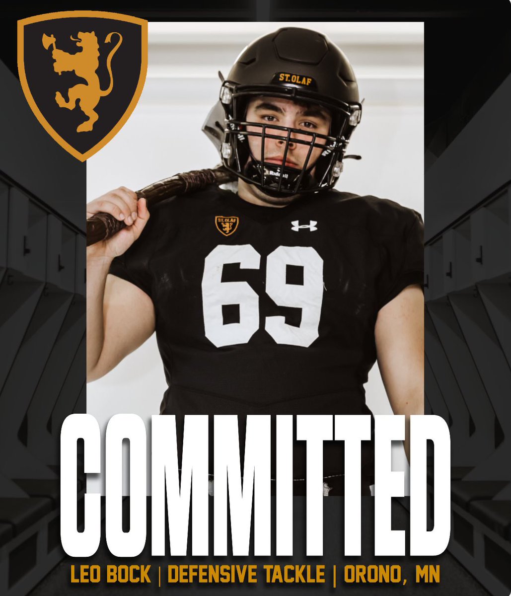 Excited to announce my commitment to St. Olaf!
<a href="/JamesKilian/">James Kilian</a> <a href="/mkleinschrodt20/">Mitchell Kleinschrodt</a> <a href="/CoachMoonen/">Tony Moonen</a>