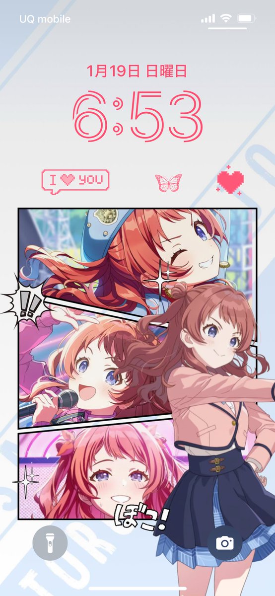 ku_bbp's tweet photo. 早起きしたから今ご流行のロック画面とかのやつやってた。流石にJKすぎて誰の携帯？
(1枚目はちゃんと動くけど撮り方が思いつかなかった) https://t.co/LVgLUsHaB3
