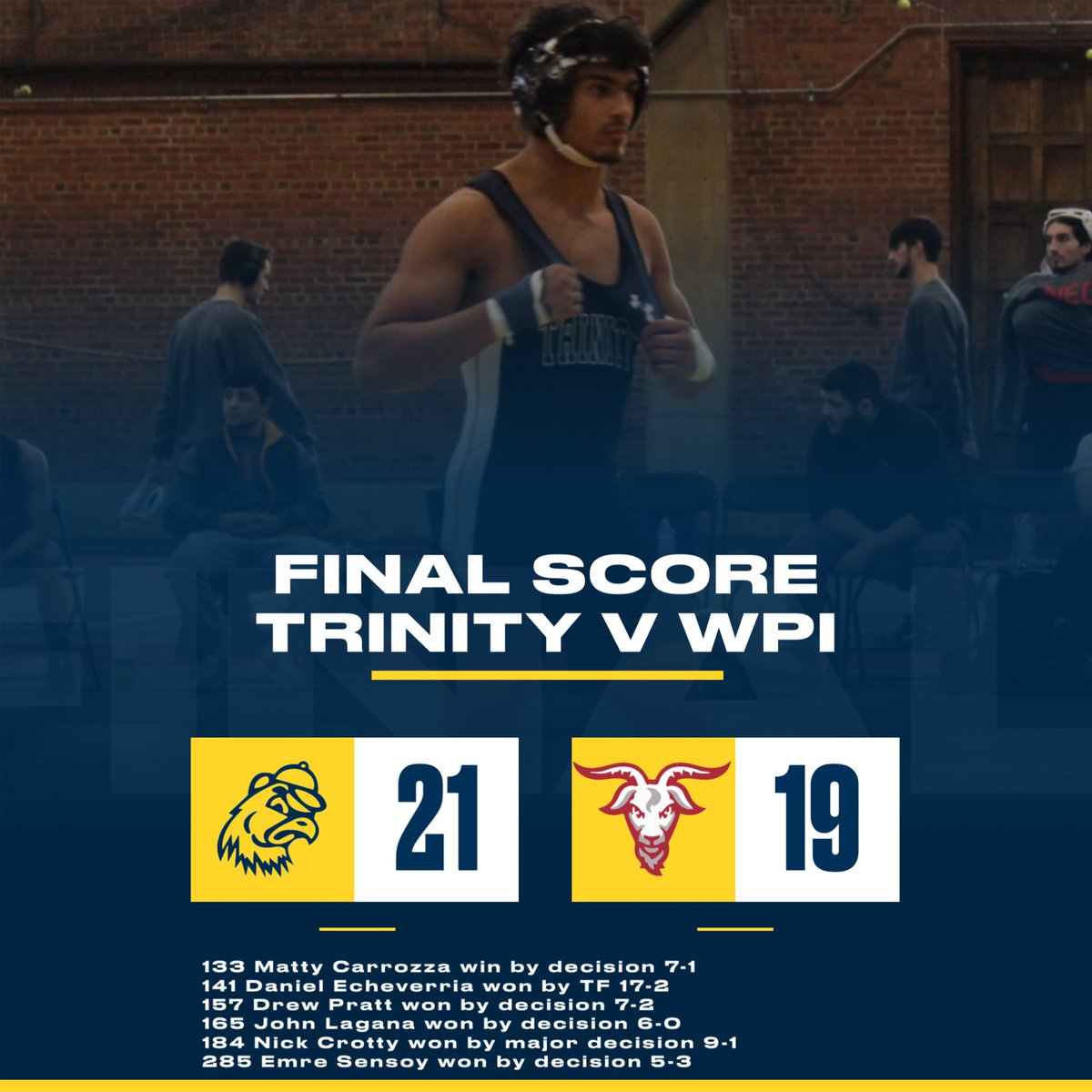 Trinity College Wrestling tweet media