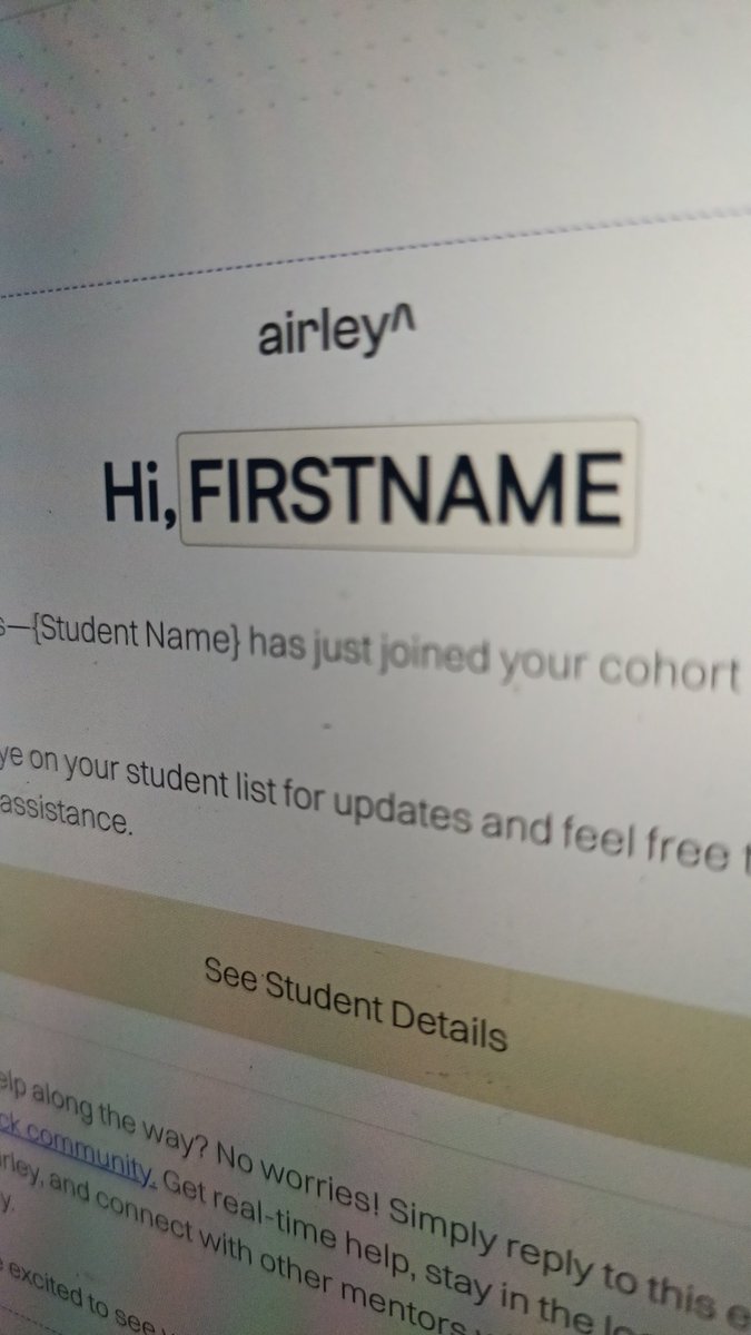 heyutkrisht's tweet photo. Get instant updates straight to your inbox whenever a new student joins your cohort 📩 Stay tuned! @theairley https://t.co/7b8ZH490vu