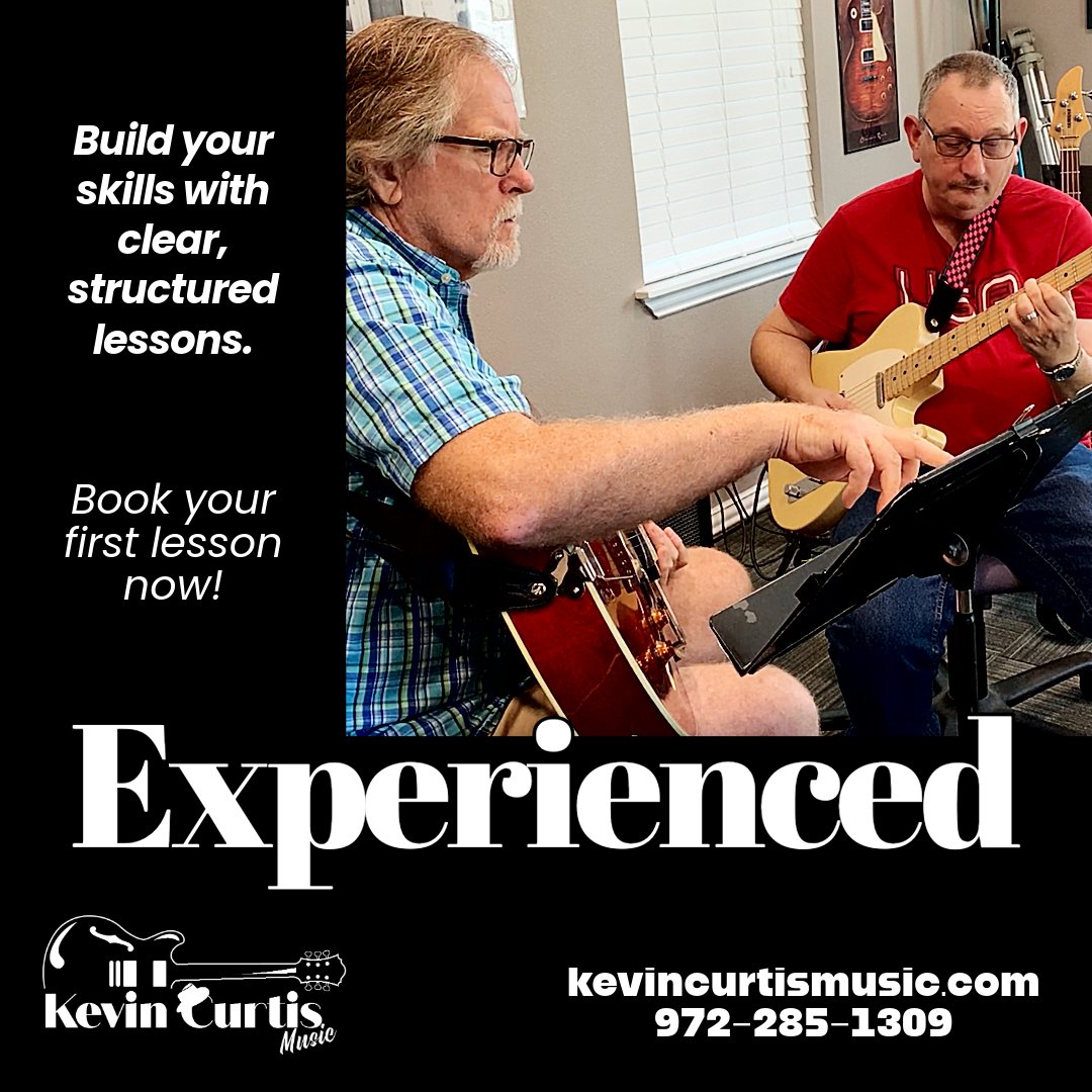 Experienced in performing and teaching. I love what I do. Let 's get you playing with a proven method, with the songs you want to learn. From beginner, to the empty nester. Terrell Texas. Virtrual available. #kevincurtismusic, #theguywiththehat, #musiclessonsnearme