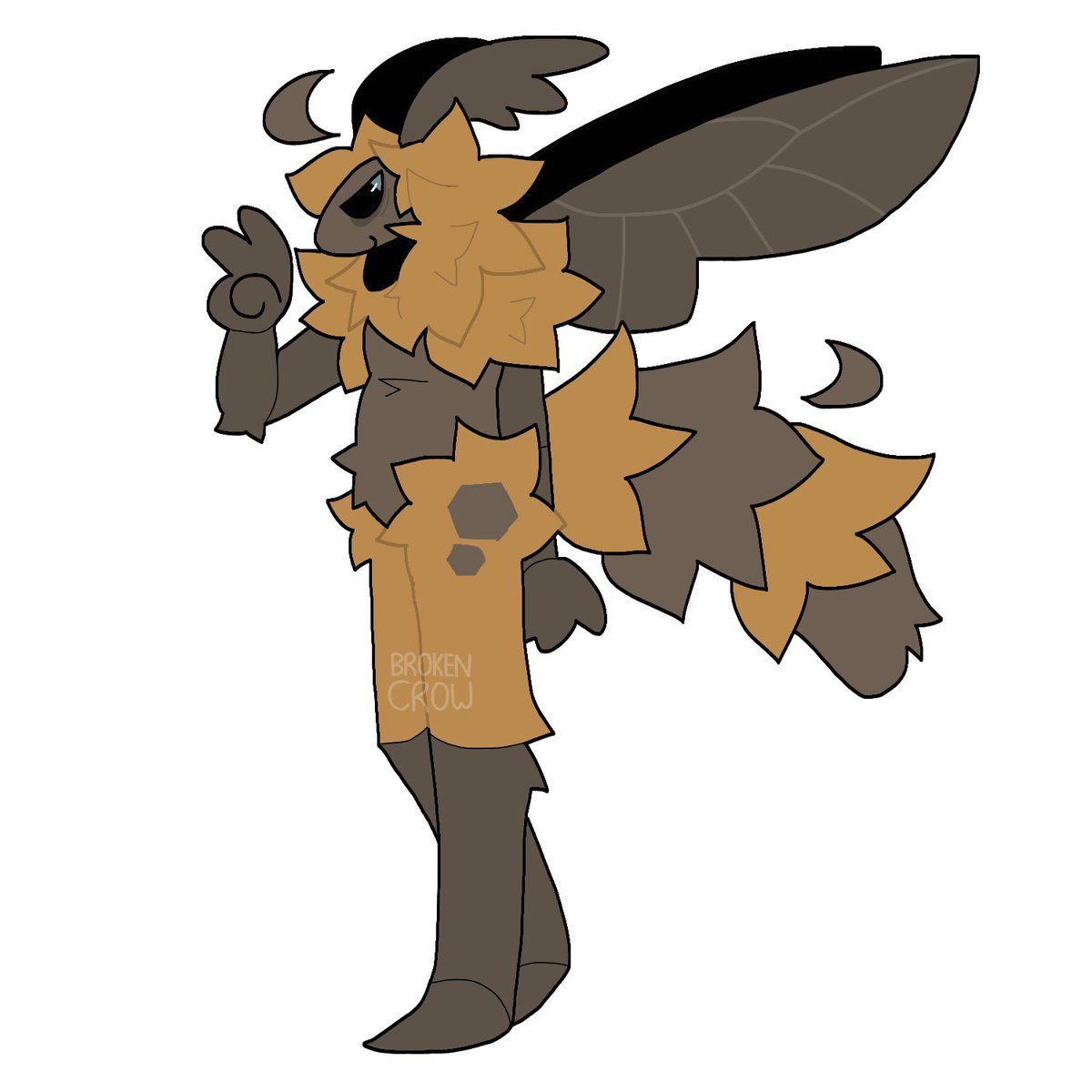 brokencroww's tweet image. Some new ocs: Sidewinder, Hex, and Beep! #bugfables #bugfablesoc #moth #bee #mothoc #beeoc #originalcharacter #smallartist #brokencroww