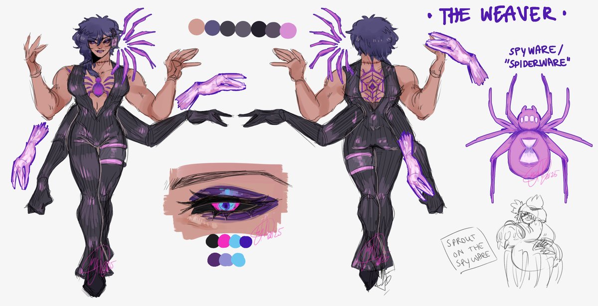 ProfShiro's tweet image. "The Weaver" 🕸️🕷️
Updated/Adjusted his lore!
tldr; have a morally grey Informant/Quest Giver Hackerman who likes Spiders :D

#Nixona