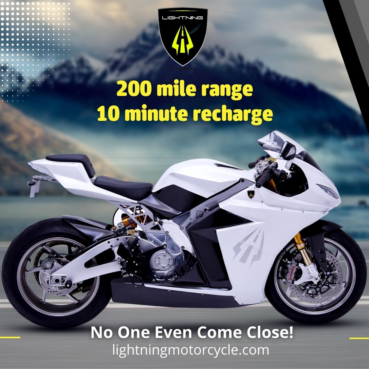 With Lightning’s capability of fast charging to 80% in 10 mins you can kiss range anxiety goodbye, leaving you with the freedom to enjoy riding your Lightning wherever you want to go, with the Zen of electric power.

Test ride today!
#motorcycles  #bike #RenewableEnergy #SOLAR
