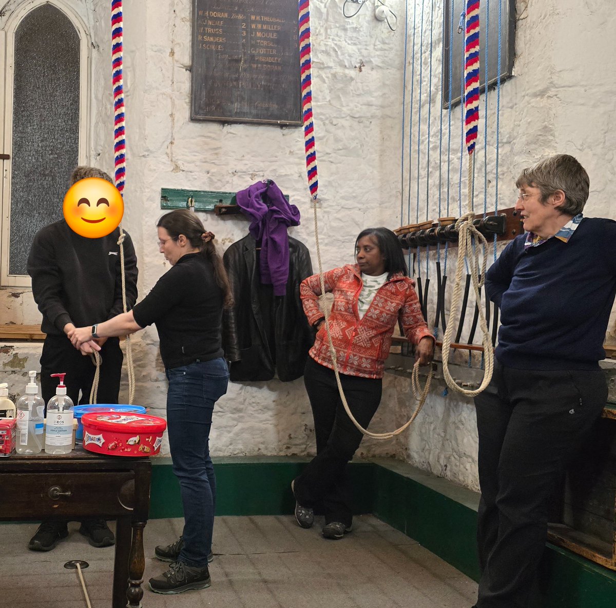 Great practice last night with our two beginner ringers coming on really well &amp; another ringer returning after a long break. We did lots of handling practice &amp; eased our returner back in with Plain Hunt, some Bob Doubles &amp; ringing down in peal. 
Service ringing tomorrow am 🔔👍🏻