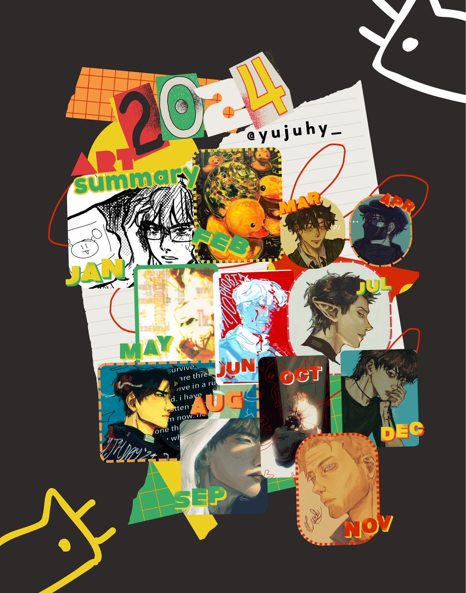 yujuhy_'s tweet photo. a little late but here’s my 2024 art summary! #artsummary2024 #newyear #artsummary https://t.co/vtEoQrgI1S