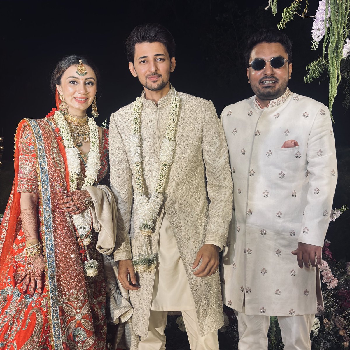 Seeing you both marry fills me with immense joy. Wishing you a lifetime of love, happiness, and unforgettable moments together.
<a href="/DarshanRavalDZ/">Darshan Raval 🏠💙</a>  <a href="/dharal_surelia/">D | ⏳</a> 
♥️♥️♥️💙💙💙
