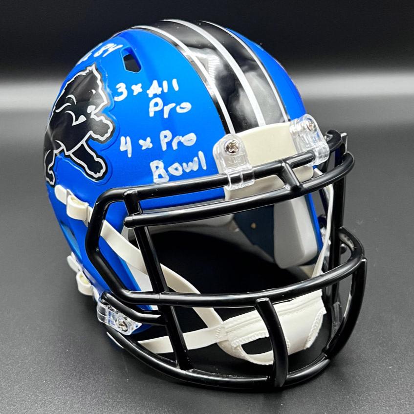 🚨 Win this <a href="/HMAN84/">Herman Moore</a> autographed mini-helmet! 🚨 Repost our live stream promo + earn more entries to win: sweepwidget.com/c/87789-k2j4n1… 🦁 Giveaways every quarter on stream. Don’t miss out! #OnePride <a href="/EverythingxKing/">E. King #Pistons #OnePride</a> @cassjizzle2