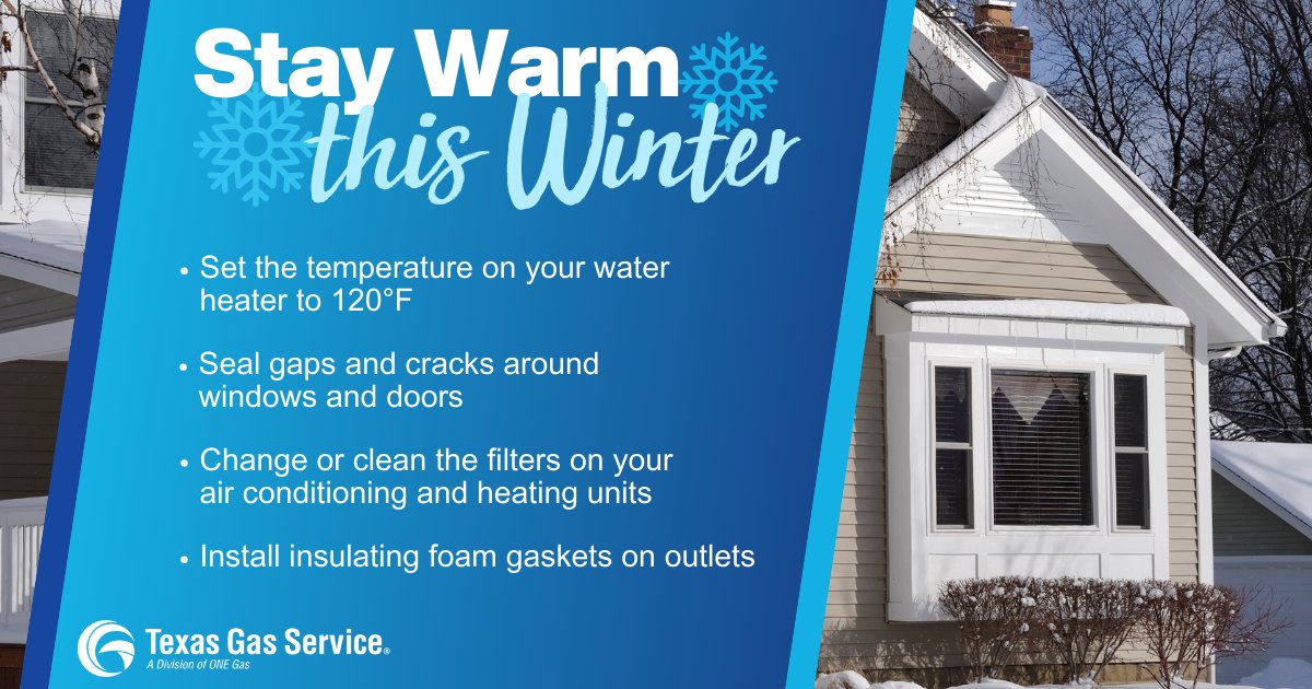 Attention Texans! More cold weather is on its way. 🧣 Be prepared! Find our tips to keep your home or business warm at oneg.as/40gcl7v.