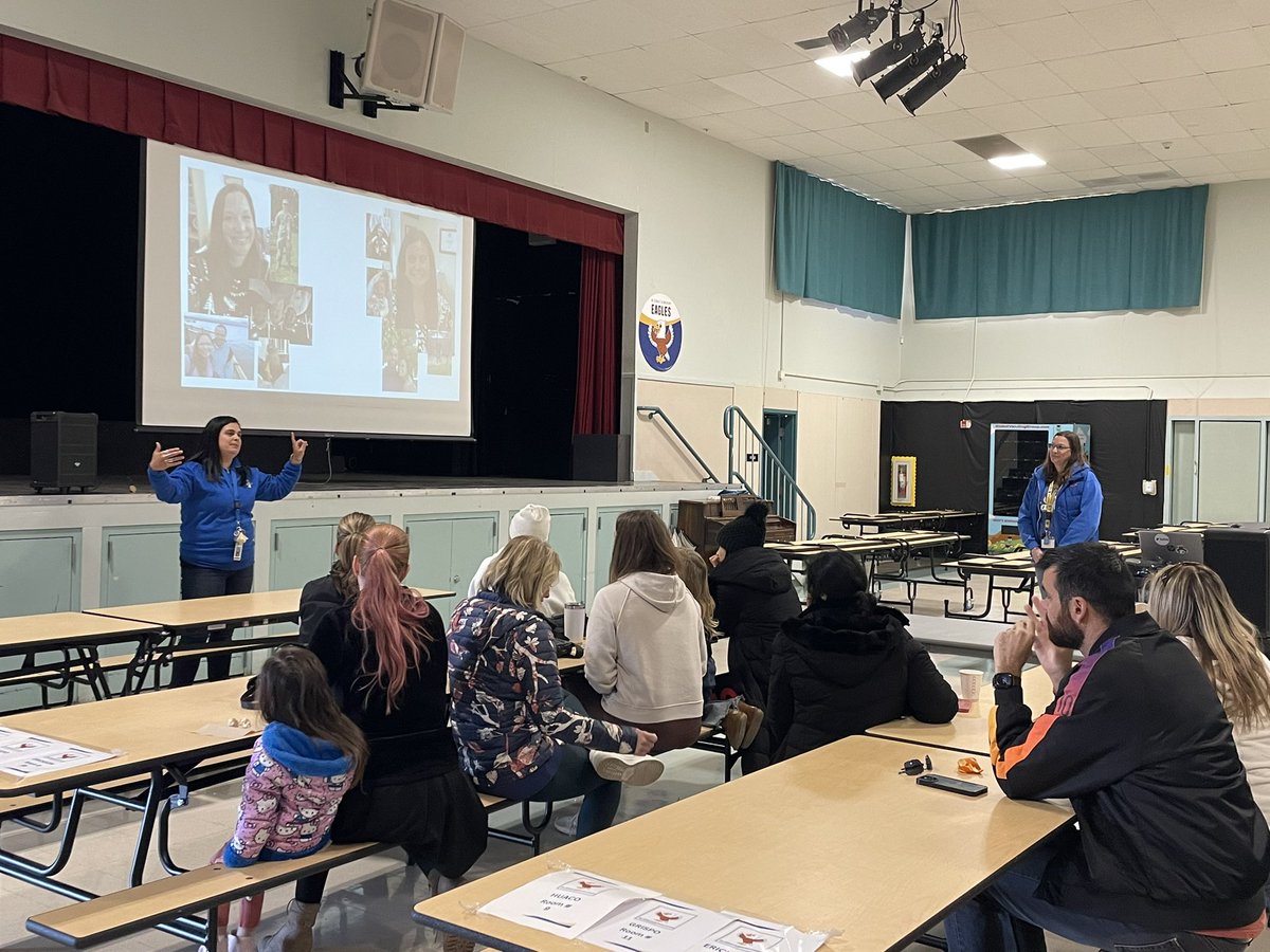 The MDE Eagles are happy to have their amazing principal, Mrs. Harris, back from maternity leave! She and VP Romo led an informative and fun parent coffee yesterday! Go Eagles! <a href="/MtDiabloUSD/">MDUSD</a>