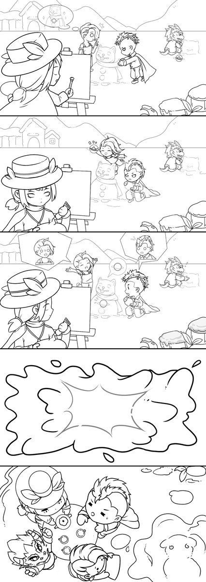 This is a short comic strip for MEICA, which takes place in the middle of winter, in the midst of a pleasant snowman building session, when a trickster appears!
<a href="/MEICA_LAB/">MEICA</a>
#Meica_art