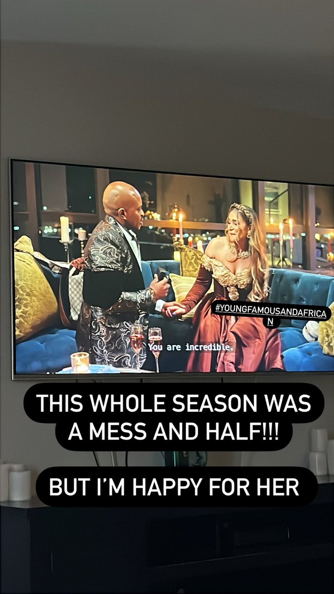 I’m happy for her. #YoungFamousAfrican