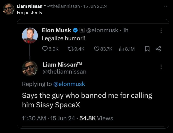 Day 2 of making fun of <a href="/elonmusk/">Elon Musk</a> until he censors our free speech.