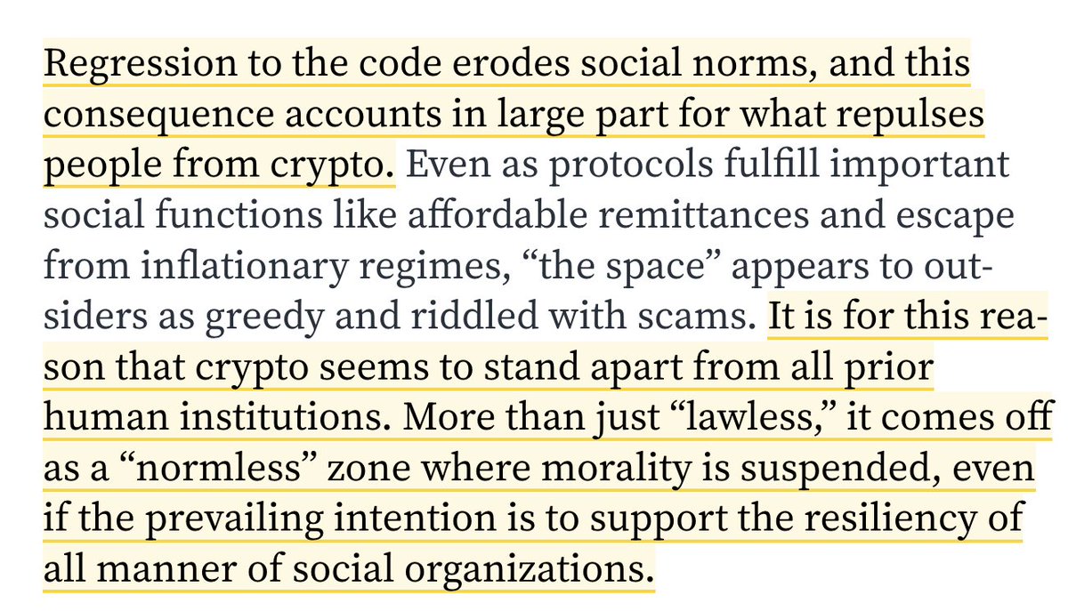 <a href="/slatestarcodex/">Scott Alexander</a> Related: <a href="/tobyshorin/">Spirit of Toby Shorin</a>, <a href="/hxrts/">Sam Hart</a>, <a href="/lottiland/">ｌｏｔｔｉ</a>'s interrogation of how removing law allows the other three forces (markets, architecture, and norms) to run amok in ineffective ways that ultimately erode norms

otherinter.net/research/three…