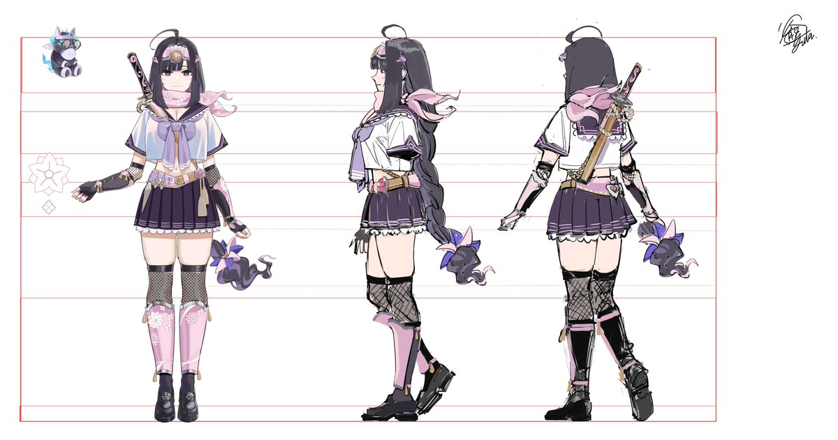 Vtuber「六道ユラ/Yura Rikudou」さんの 再デビューのキーイラスト