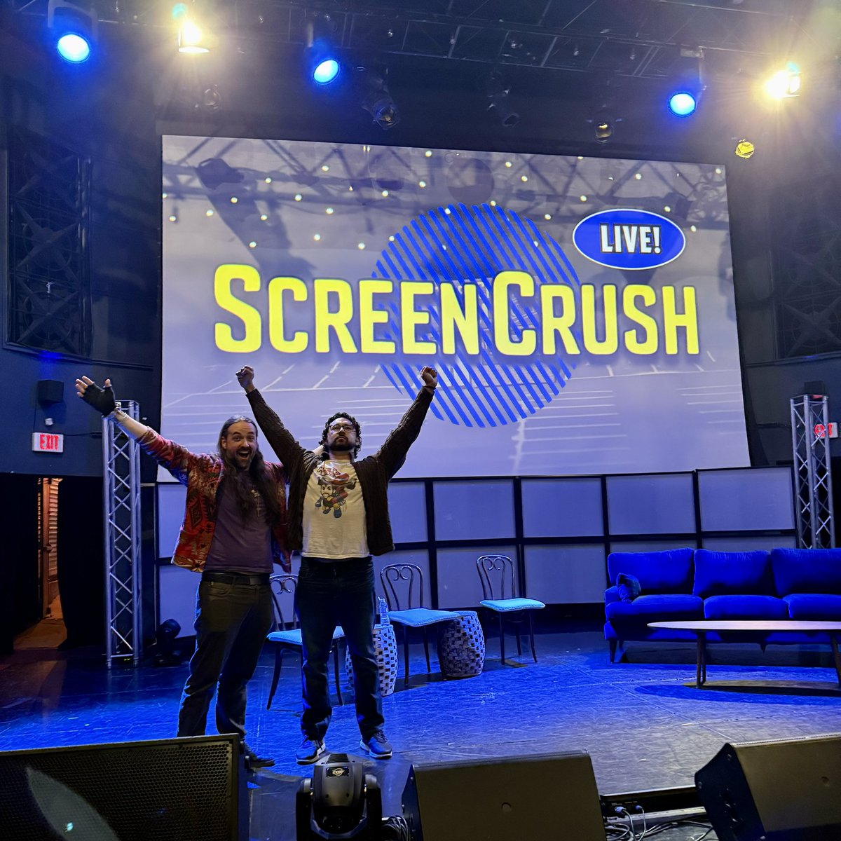 ReelRejects's tweet photo. We were in a live show?! 🤩 Thank you #Screencrush for having us up on stage with you, @ryanarey you’re a great friend and killer host!
Meeting Colton & @WhitneyPuppy on the same day - had no idea ya’ll would be there and were even cooler in person! 🥹
You guys were a great crowd! If @screencrushnews is in your area, check ‘em out!
#screencrush #liveevent #live #react #reaction #reelrejects #qanda #comedy #applause #crowd #movies #movie