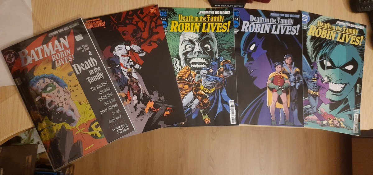 Coleccion completa gracias a mis tiendas de comics <a href="/Elektra_Comic/">Elektra Cómic</a> <a href="/radar_comics/">Radar Comics</a> 
Death in the family Robin Lives!