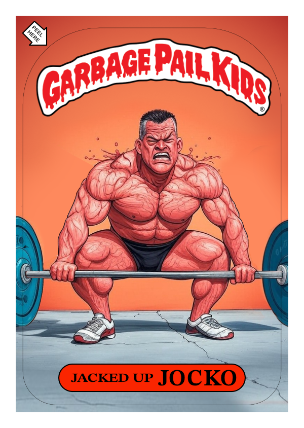 mkspeakman's tweet photo. @jockowillink After listening to Jocko 472 with Matt Hasby, I looked back through my old collection of Garbage Pail Kids but couldn't find "Hazardous Hasby." But I did find this one. @mooreplusone https://t.co/NeY7f7xbzB