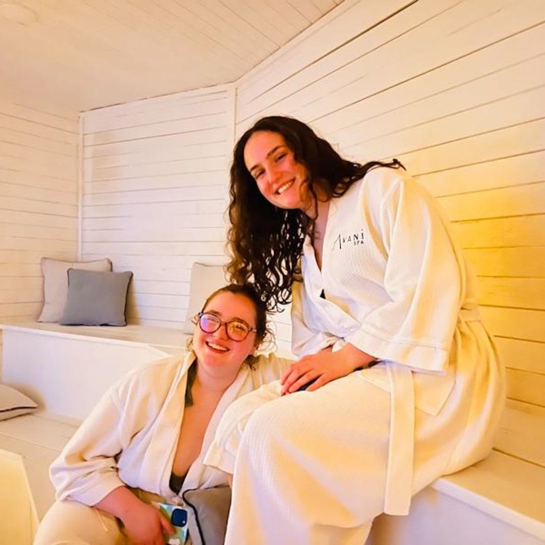 "My daughters and I enjoying the salt room at the spa - we loved the spa!"

- Kathleen H.