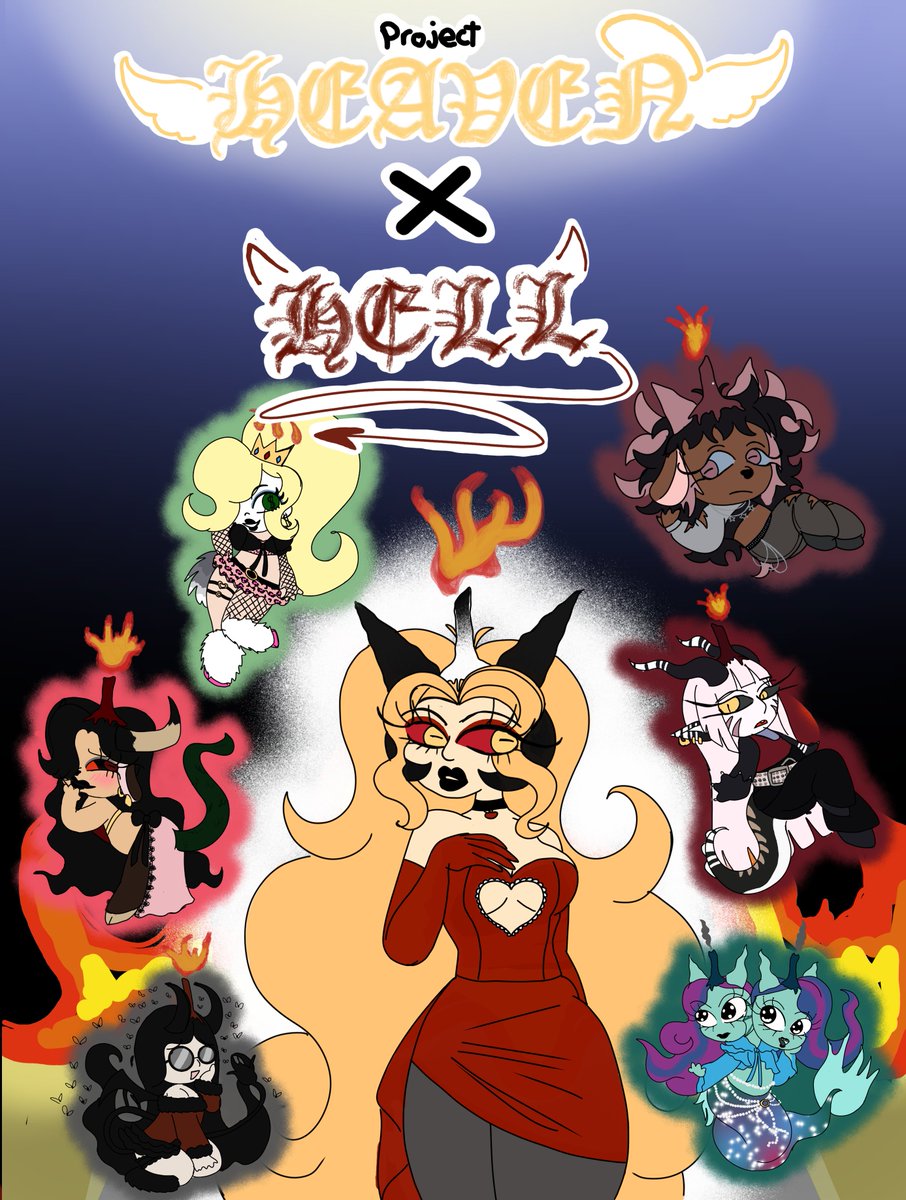 Cryptidtoon's tweet photo. don't think they won't let me write a full paragraph, so here is the complete art of  my demon oc! They're based on an art project I'm creating called PROJECT HEAVENXHELL. I created a tumblr blog based on my project with the same name (projecthxh) https://t.co/lDszv02gOi