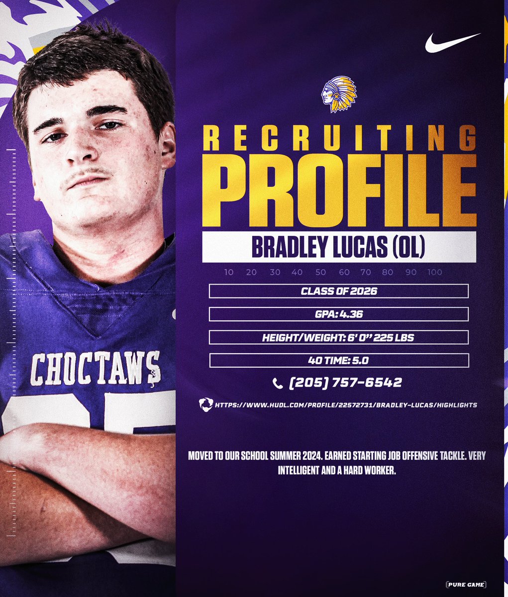 hudl.com/video/3/225727…
Check Out “Big Brad” <a href="/Bradley_Lucas65/">Bradley Lucas</a>. Very physical, technique is great and will continue to improve. Athletic body type and weight room savage. Very smart. Give him a look.