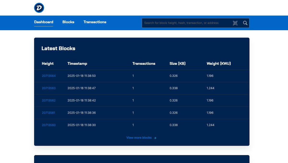 Working on a new &amp; improved, much speedier &amp; efficient block explorer for the DigiByte block