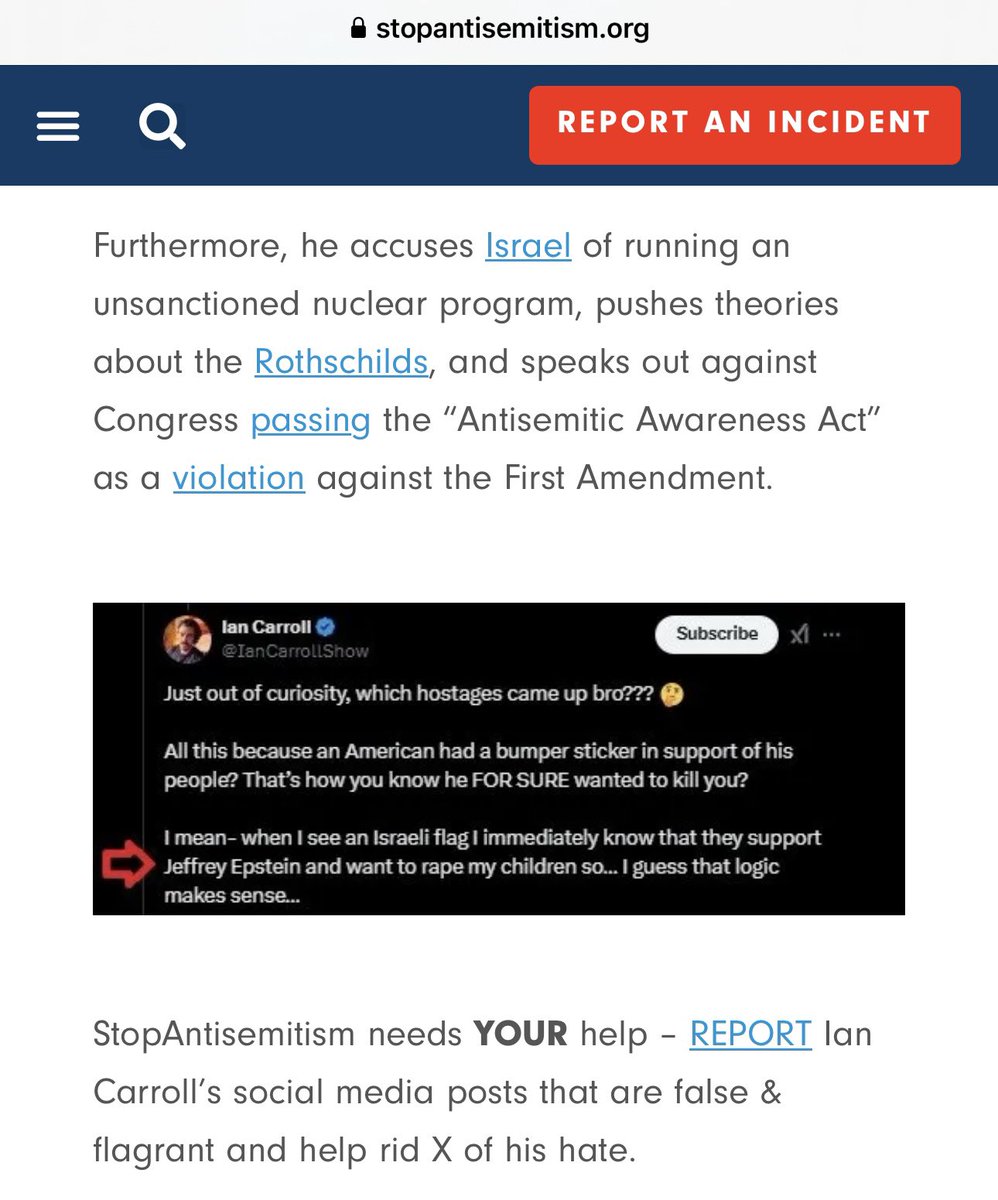 Stew Peters (@realstewpeters) on Twitter photo The jews are openly coordinating to mass report <a href="/IanCarrollShow/">Ian Carroll</a> after he ratio-ed Elon with a J-pill. The jews are openly coordinating to mass report <a href="/IanCarrollShow/">Ian Carroll</a> after he ratio-ed Elon with a J-pill.