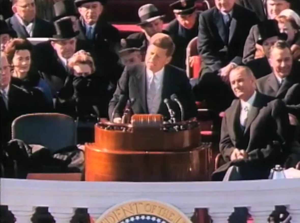 kapsaski's tweet photo. How is forecasted 22° D.C. weather “too extreme” for an outdoor inauguration when the Kennedy inauguration was held outdoors at the same temperature?  … and several inches of snow on the ground. https://t.co/26VqWbWHBG