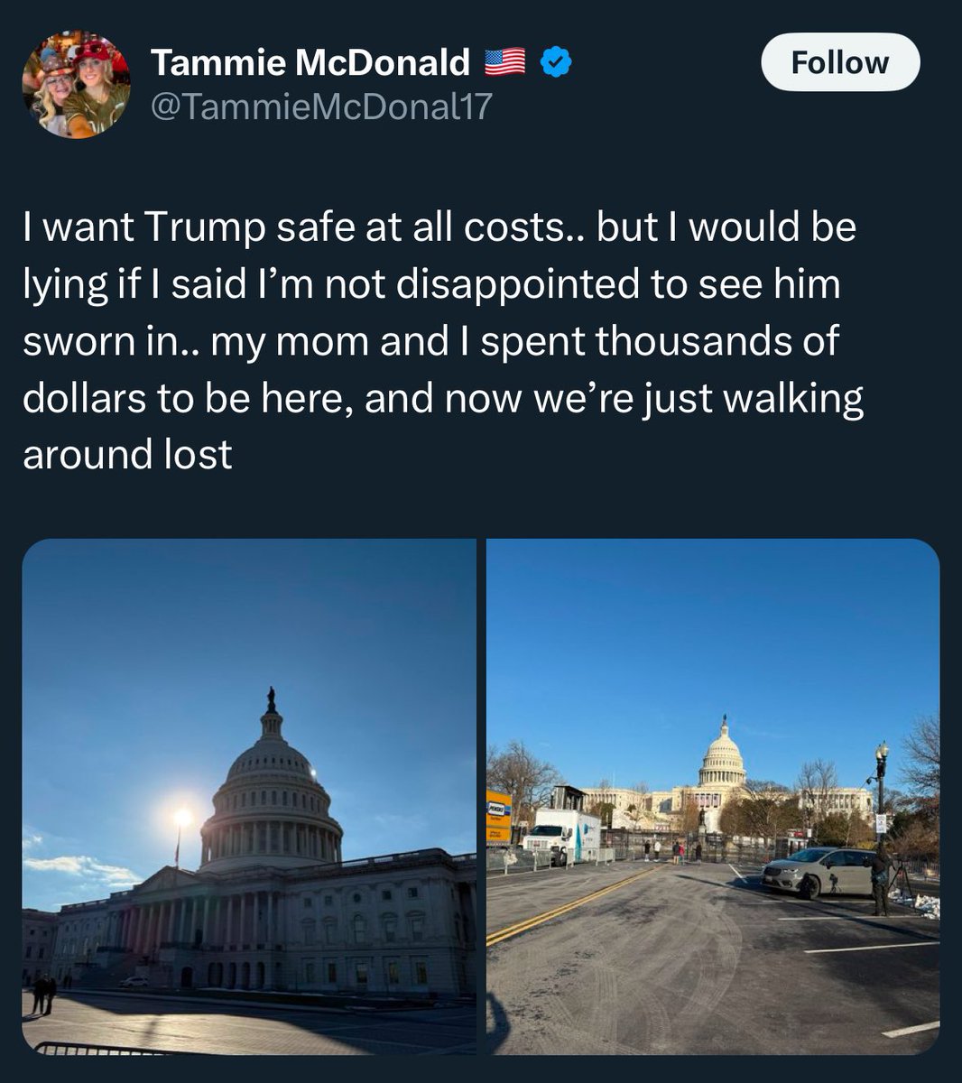 I really don’t understand the MAGA outrage regarding Trump’s inauguration is being held inside the Capitol.

They can still attend…

It’s not like fuckers haven’t broken into the Capitol before.