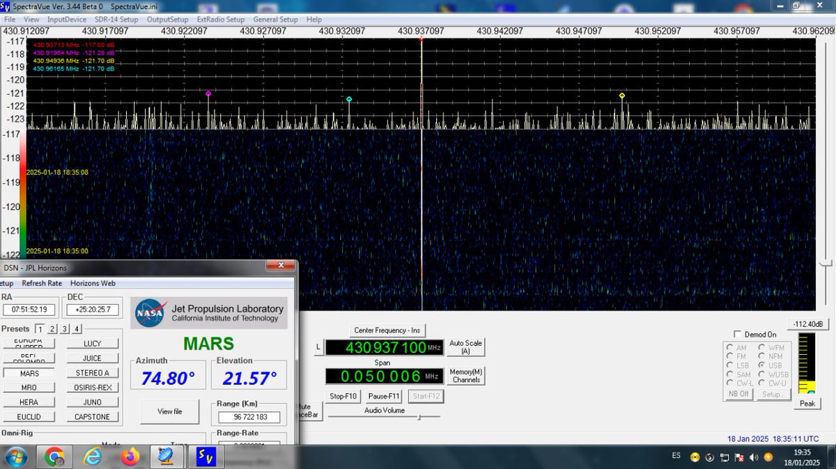 EB1LOnacho's tweet photo. #Tianwen1 now!
Chinese #MarsOrbiter 🇨🇳#Spacecraft
180 cm dish antenna 🇪🇸
https://t.co/SDhyz0szqu https://t.co/QsnIQ6zAFj