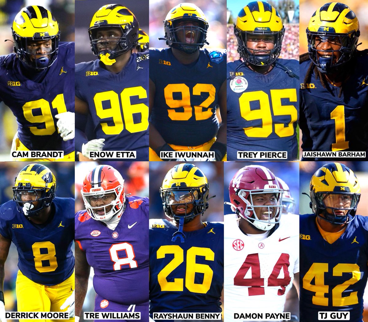 uofmcoverage's tweet photo. It’s safe to say Michigan will have one of the best defensive lines in the country next season #GoBlue https://t.co/TRsiHggXnm