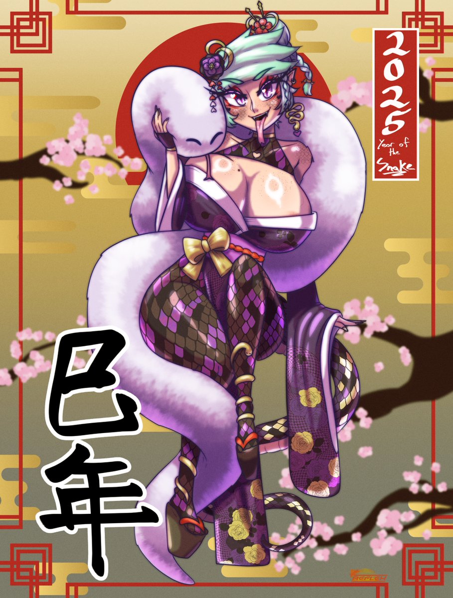 SUPERREFLEX_art's tweet photo. 巳年🐍

 Year of the SNAKE  

#OCwendy #OCNafi #OCRhia #oc https://t.co/BTi2xZ3E82
