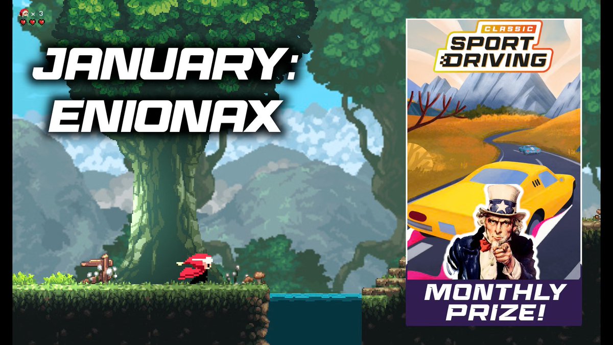 pixelwrappers's tweet photo. Our first #MonthlyPrize of 2025 is live!🥳

This month, you'll compete in #ClassicSportDriving to win 4 #Steam🔑of #Enionax by @Antouinn!

Explore the history of #platformers!🕹️🎮

⬇️conditions
#ContestAlert #ScreenshotsSaturday #gamedev #indiegame #racinggame #RETROGAMING https://t.co/frTRDZcXl1