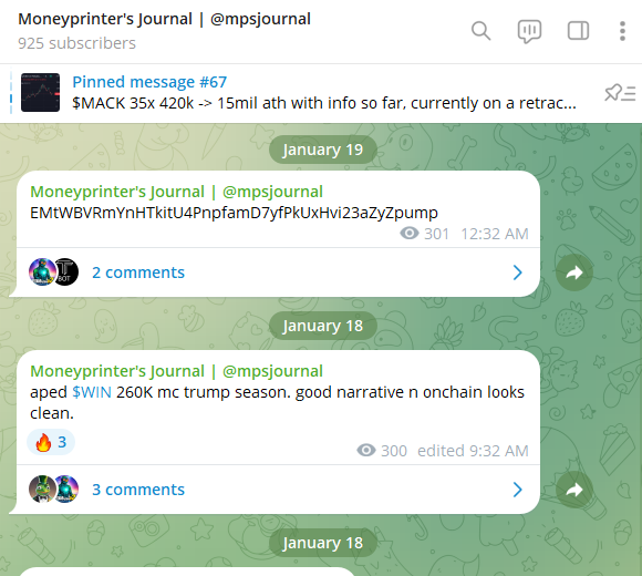 MoneyPrinter0x's tweet photo. $WIN 34x 230k -> 8m ATH so far with EARLY INFO.

Called even earlier in the TG journal as usual https://t.co/dqV9zBnk3a. Hit rate remains at 75% (three out of every four calls print at least a 3x so far).

Might take the journal back private soon like before.

EMtWBVRmYnHTkitU4PnpfamD7yfPkUxHvi23aZyZpump