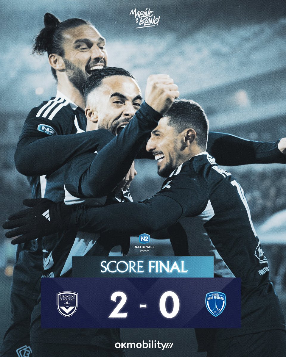 90’ C’est fini au @MatmutAtl ! Les Girondins enchaînent et marquent 3 points de plus. Buts de Merdji et Bahassa 🔥

#FCGBVPF #MarineEtBlanc #AllezBordeaux